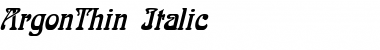 Download ArgonThin Font Download ArgonThin Font