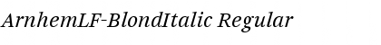 Download ArnhemLF-BlondItalic Font Download ArnhemLF-BlondItalic Font