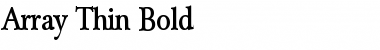Download Array Thin Font Download Array Thin Font