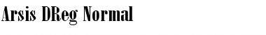 Download Arsis DReg Normal Font Download Arsis DReg Normal Font