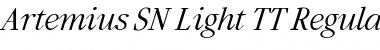 Download Artemius SN Light TT Font Download Artemius SN Light TT Font