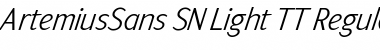 Download ArtemiusSans SN Light TT Font Download ArtemiusSans SN Light TT Font