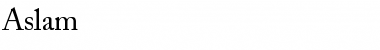 Download Aslam Font Download Aslam Font