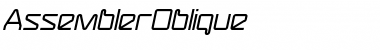 Download AssemblerOblique Font Download AssemblerOblique Font