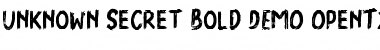 Download Unknown Secret Bold DEMO Font Download Unknown Secret Bold DEMO Font