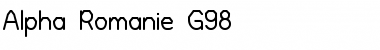 Download Alpha Romanie G98 Font Download Alpha Romanie G98 Font