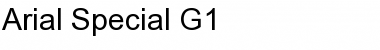 Download Arial Special G1 Font Download Arial Special G1 Font