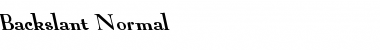 Download Backslant Font Download Backslant Font
