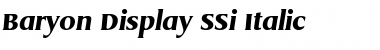 Download Baryon Display SSi Font Download Baryon Display SSi Font