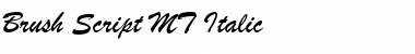 Brush Script MT Italic Font