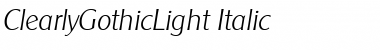 Download ClearlyGothicLight Font Download ClearlyGothicLight Font
