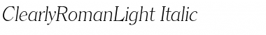 Download ClearlyRomanLight Font Download ClearlyRomanLight Font