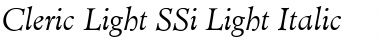 Download Cleric Light SSi Font Download Cleric Light SSi Font