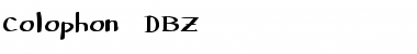 Download Colophon DBZ Font Download Colophon DBZ Font