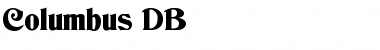 Download Columbus DB Font Download Columbus DB Font
