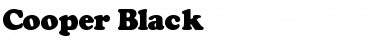 Cooper Black Regular Font