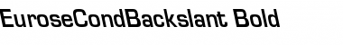 Download EuroseCondBackslant Font Download EuroseCondBackslant Font