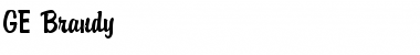 Download GE Brandy Font Download GE Brandy Font