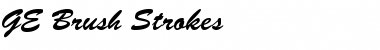 Download GE Brush Strokes Font Download GE Brush Strokes Font