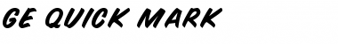 Download GE Quick Mark Font Download GE Quick Mark Font