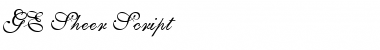 Download GE Sheer Script Font Download GE Sheer Script Font
