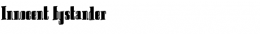 Download Innocent bystander Font Download Innocent bystander Font
