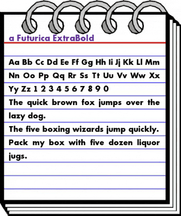 a_Futurica ExtraBold animated font preview