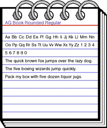 AG Book Rounded Regular animated font preview