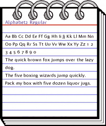 Alphabet2 Regular animated font preview