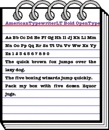 ITC American Typewriter LT Bold animated font preview