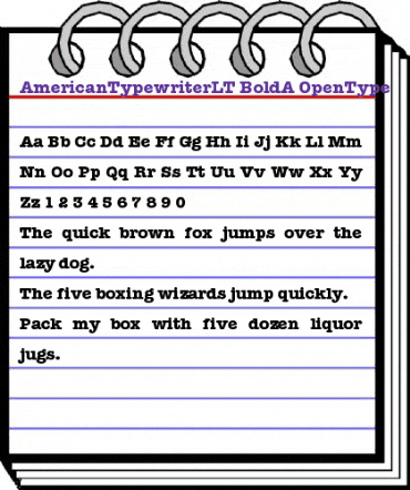 ITC American Typewriter LT Bold Alternate animated font preview