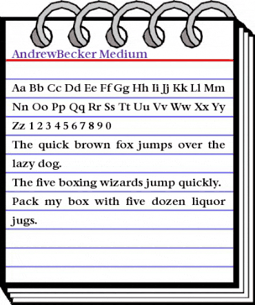AndrewBecker-Medium Regular animated font preview