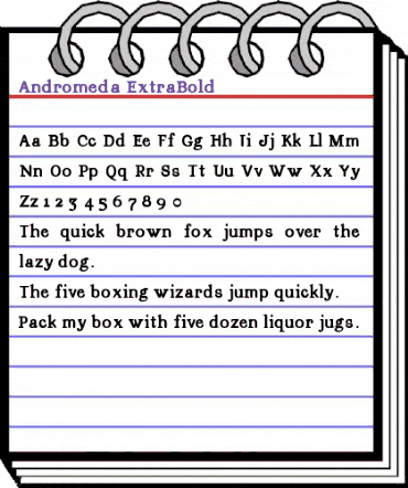 Andromeda ExtraBold animated font preview