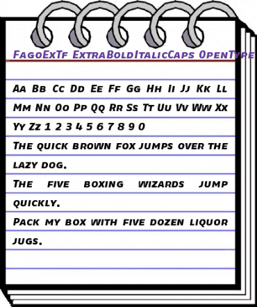 FagoExTf ExtraBoldItalicCaps animated font preview