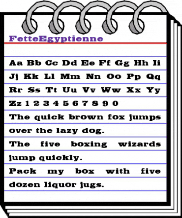 FetteEgyptienne Regular animated font preview