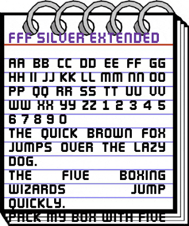 FFF Silver Extended Regular animated font preview