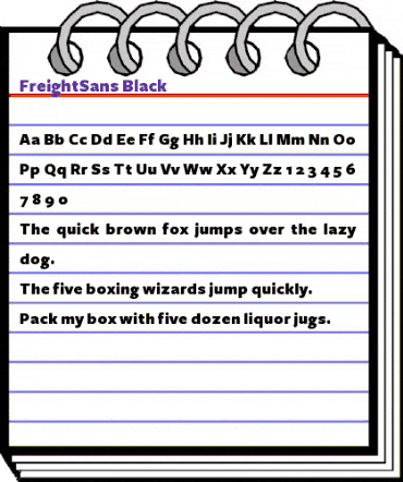 FreightSans Black animated font preview