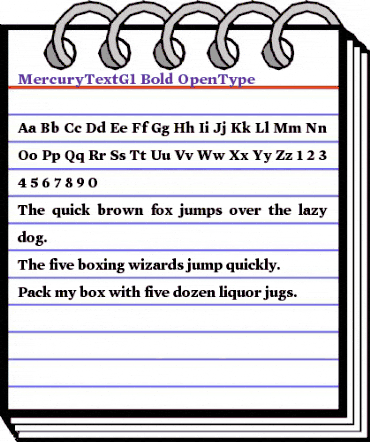 Mercury Text G1 Bold animated font preview