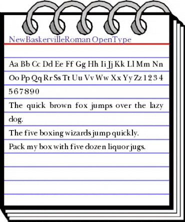 New BaskervilleRoman animated font preview