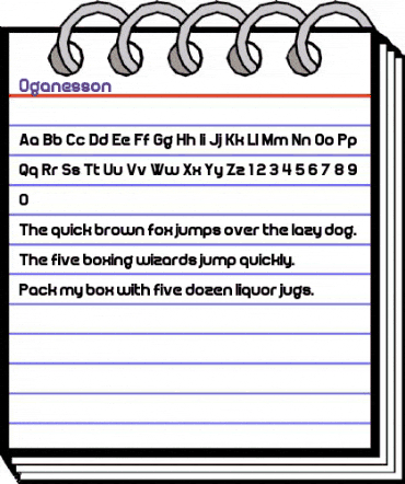 Oganesson Regular animated font preview