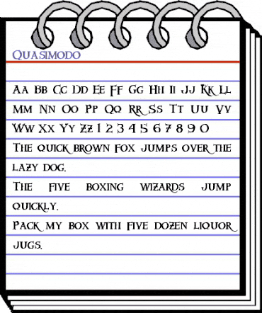 Quasimodo Regular animated font preview