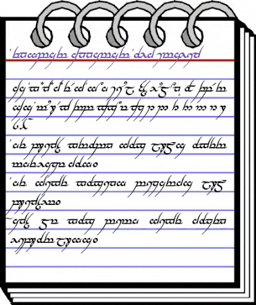 Tengwar Annatar Bold Italic animated font preview