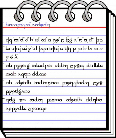 Tengwar Elfica Regular animated font preview