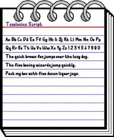 Tesalonica Script Regular animated font preview