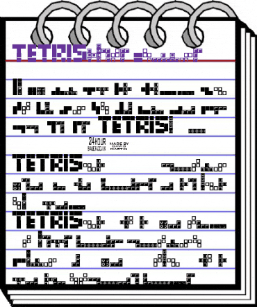 Tetris Blocks Regular animated font preview