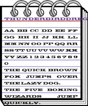 ThunderbirdDRegRo1 Regular animated font preview