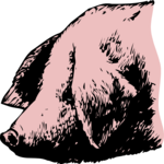 Antique Style Pig 1 Clip Art