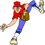 Baseball - Pitcher 18 Clip Art