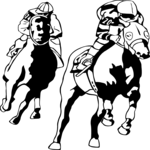 Horse Racing 04 Clip Art