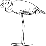 Flamingo 01 Clip Art